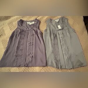 Ann Taylor Loft Petite Small 2 Sleeveless Tops NWT